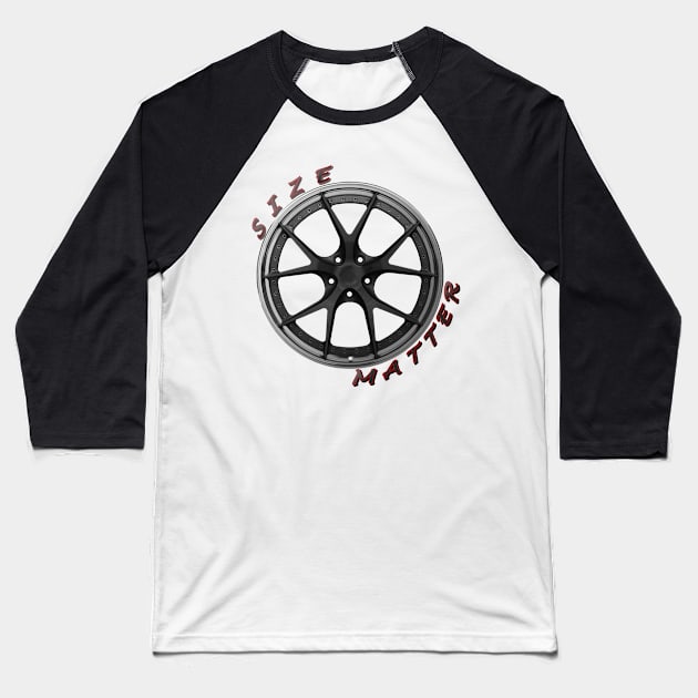 Size Matter, Wheel Type 1 Baseball T-Shirt by CarEnthusast